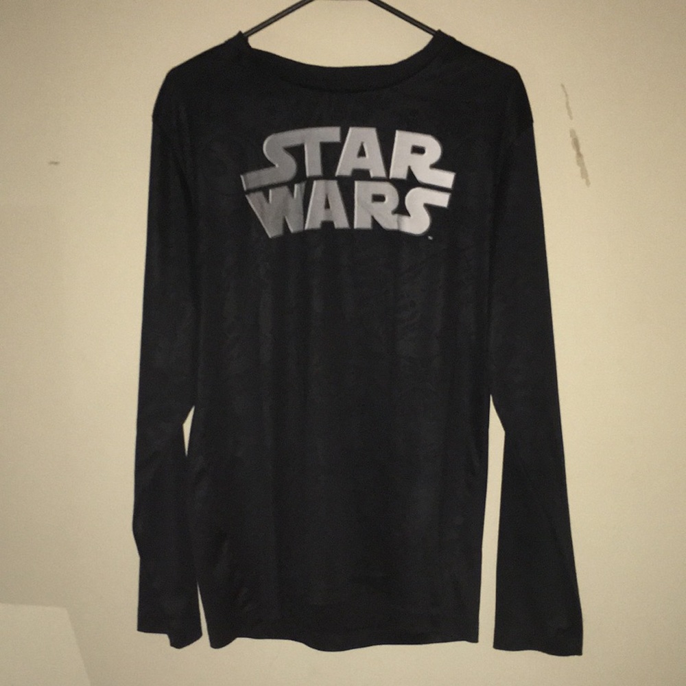 Black Star Wars lightly imprinted design shirt